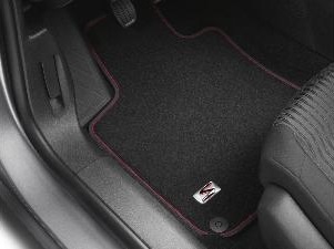 PEUGEOT PEUGEOT 308 LIGNE 'S' set of front and rear carpet mats - Red piping
